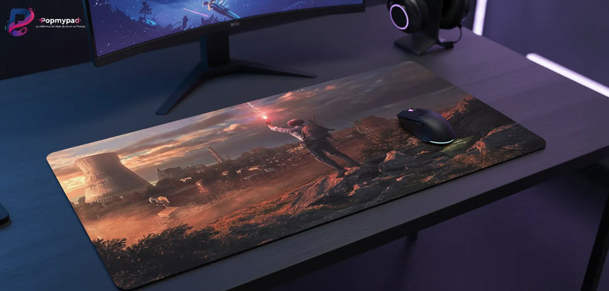 Tapis de Souris XXL PUBG Scène de Survie Flare Gun (900x400mm) - Précision Battle Royale - PopMyPad