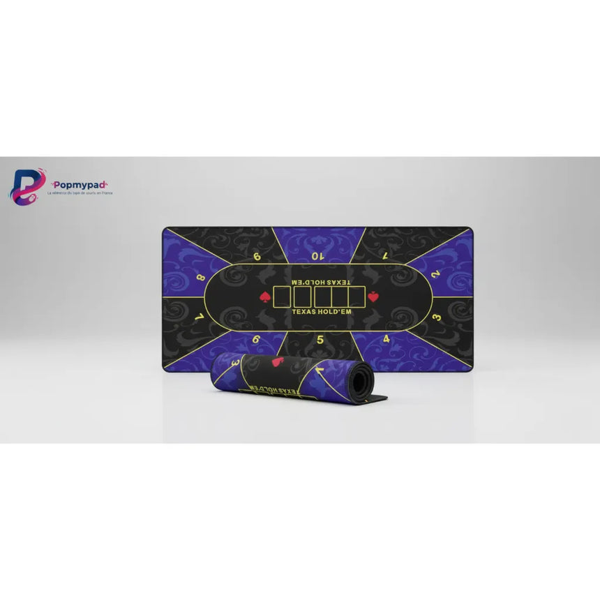 Tapis de Souris XXL Poker Texas Hold'em - Design Baroque Violet & Noir