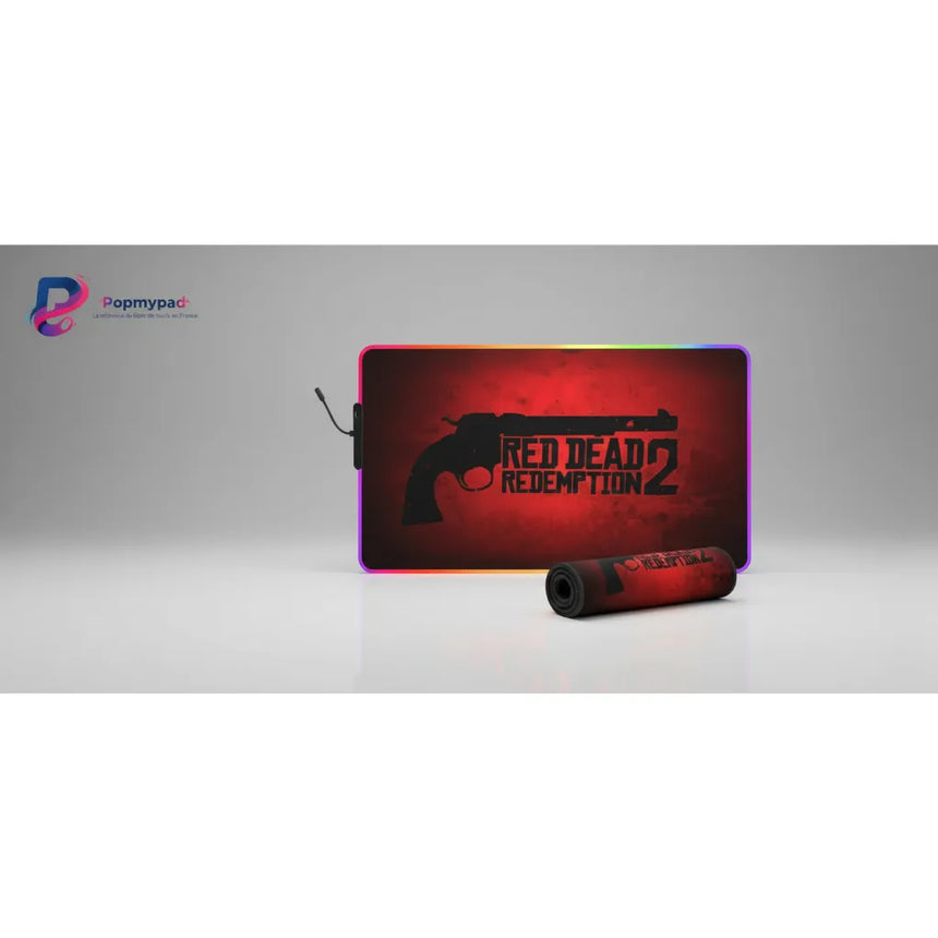 Tapis de Souris XXL RGB Red Dead Redemption 2 (900x400mm) - Gaming LED - PopMyPad