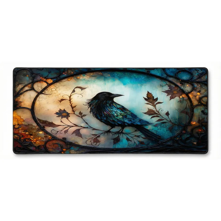Tapis de souris Artistique "L'Éveil du Corbeau" - Édition Fantaisie XL