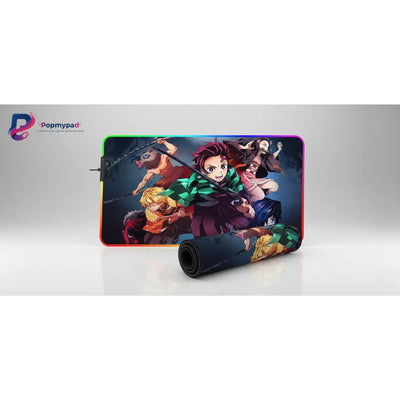 Tapis de souris Demon Slayer - Édition RGB "Le Souffle des Pourfendeurs"