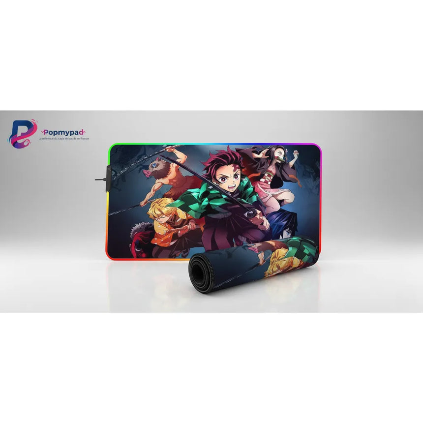 Tapis de souris Demon Slayer - Édition RGB "Le Souffle des Pourfendeurs"
