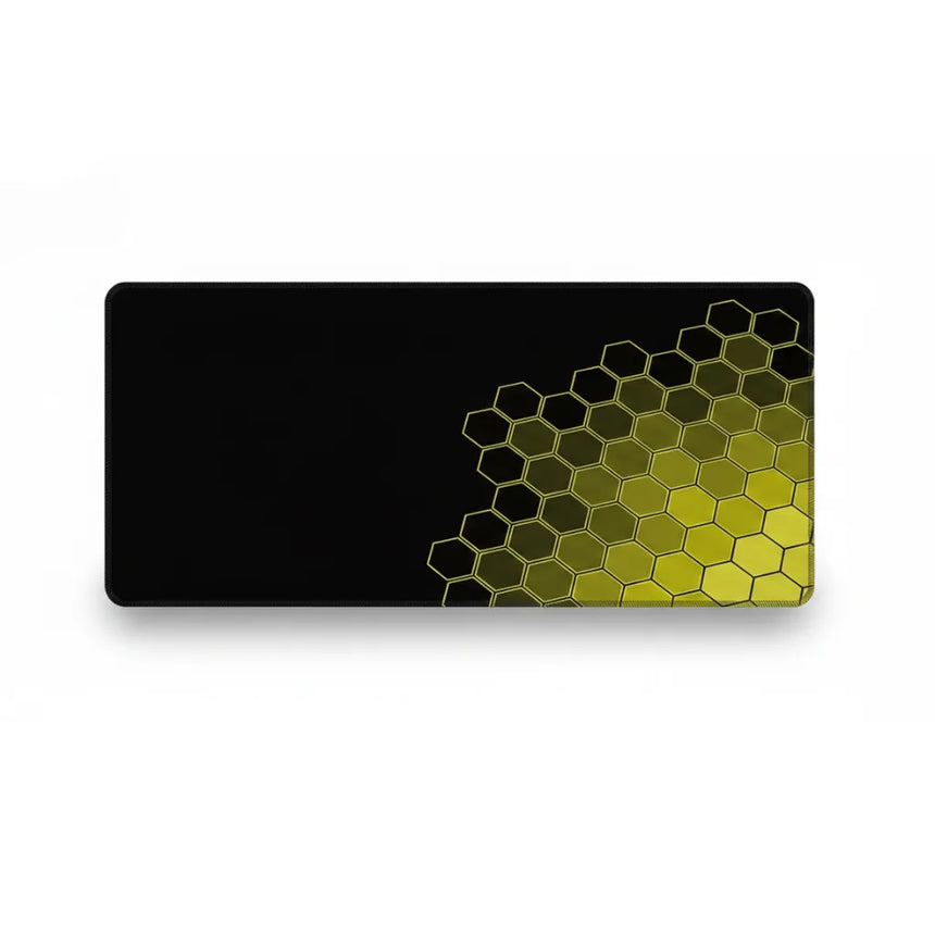Tapis de souris Design Honeycomb Gold — Édition Cyber-Gamer XXL