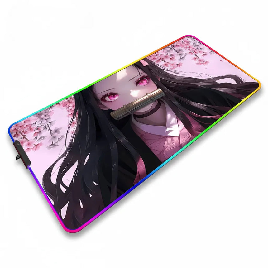 Tapis de souris Gamer RGB - Demon Slayer Nezuko Edition - Glisse Ultime