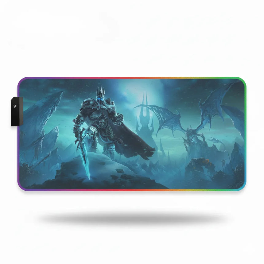 Tapis de souris Gamer RGB - World of Warcraft : Édition Le Roi Liche