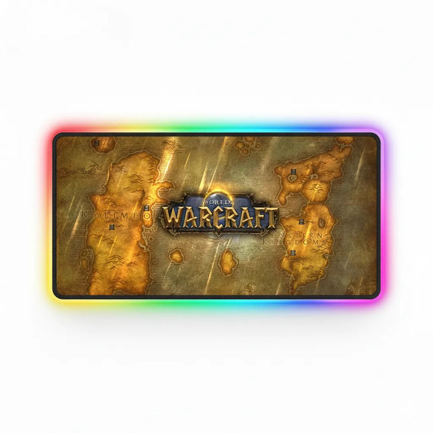 Tapis de souris Gamer RGB World of Warcraft - Édition Carte d'Azeroth XXL