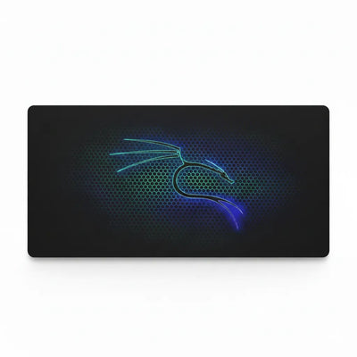 Tapis de souris Gaming - Dragon Cybernétique & Hexagones Néon