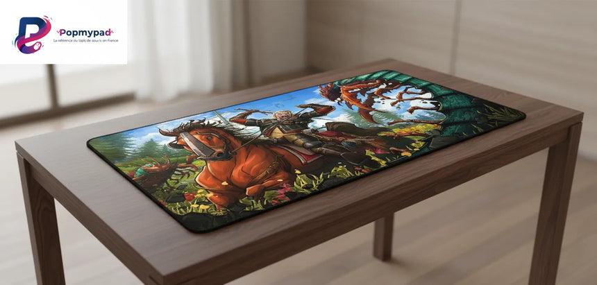 Tapis de souris Gaming - The Witcher : Le Combat Épique de Geralt de Riv