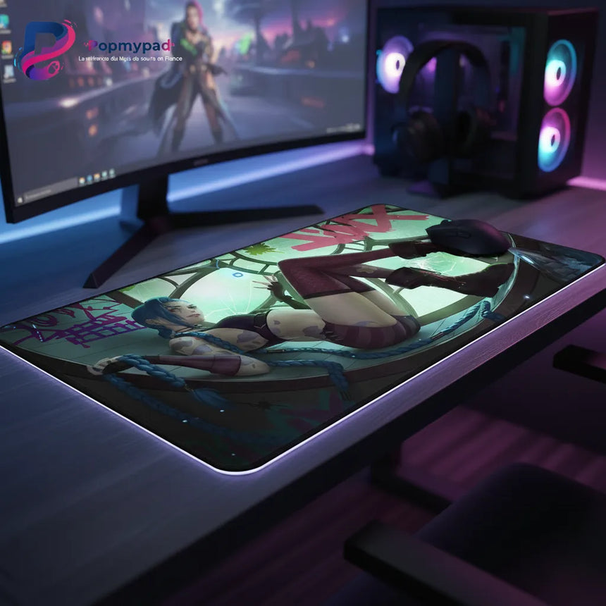 Tapis de souris Gaming Jinx League of Legends - Edition Arcane XXL