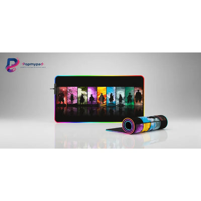 Tapis de souris Gaming RGB - Édition Piliers du Japon Précision & Confort XXL