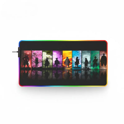 Tapis de souris Gaming RGB - Édition Piliers du Japon Précision & Confort XXL