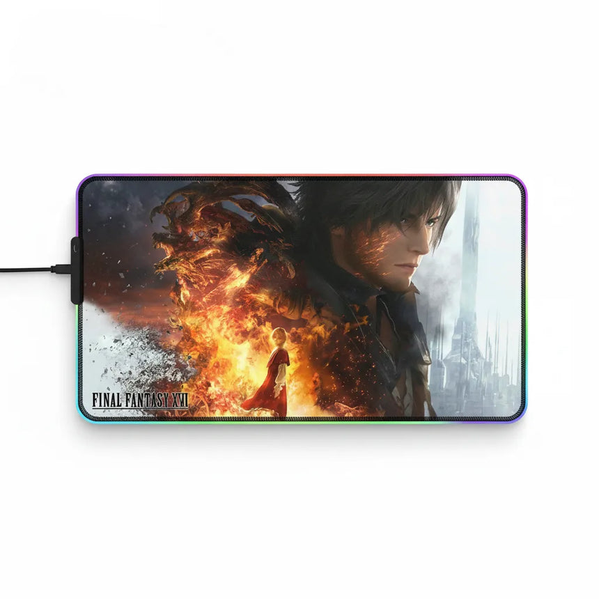 Tapis de souris Gaming RGB - Final Fantasy XVI Edition Clive & Ifrit
