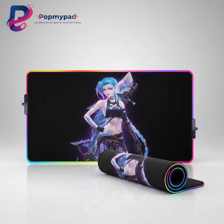 Tapis de souris Gaming RGB - League of Legends : Jinx Edition XXL