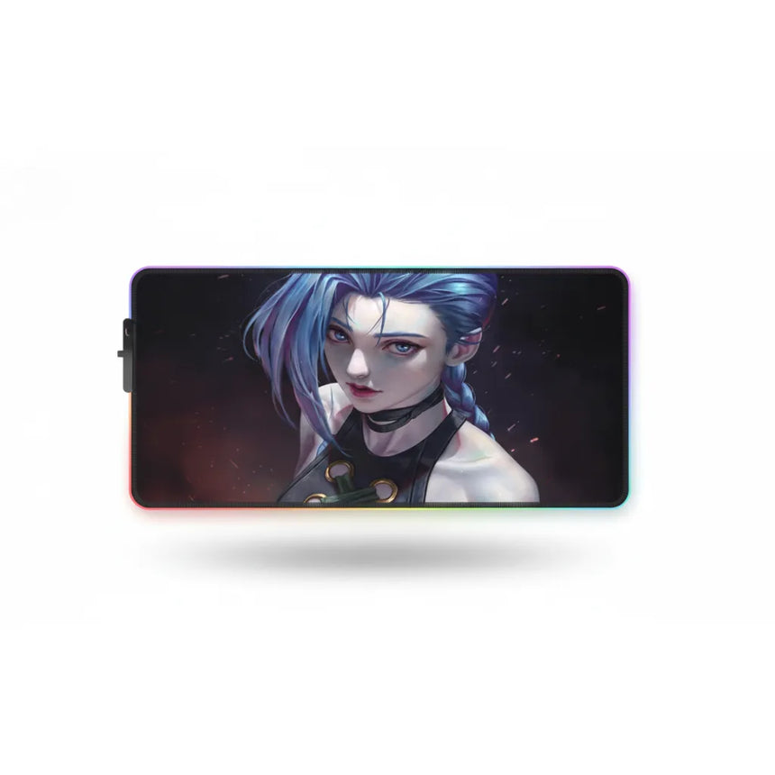 Tapis de souris Gaming RGB - League of Legends : Jinx (Édition Arcane) – Précision & Glisse Ultime