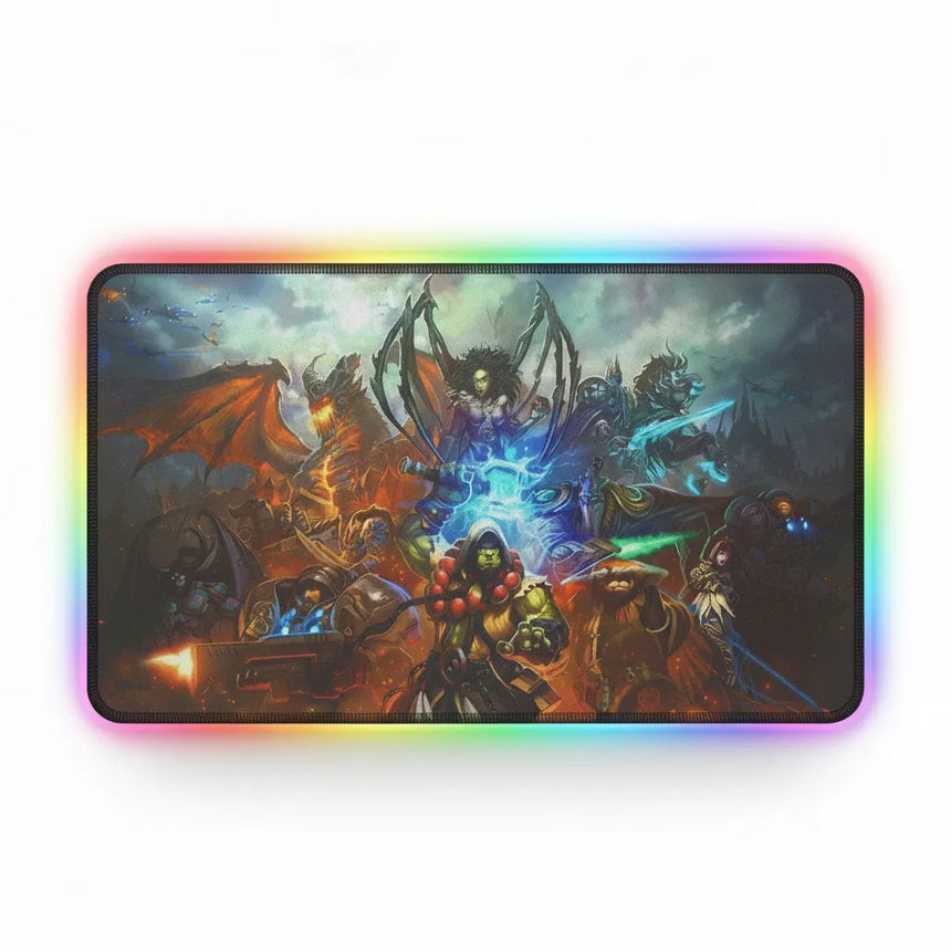 Tapis de souris Gaming RGB - World of Warcraft Edition Azeroth XXL