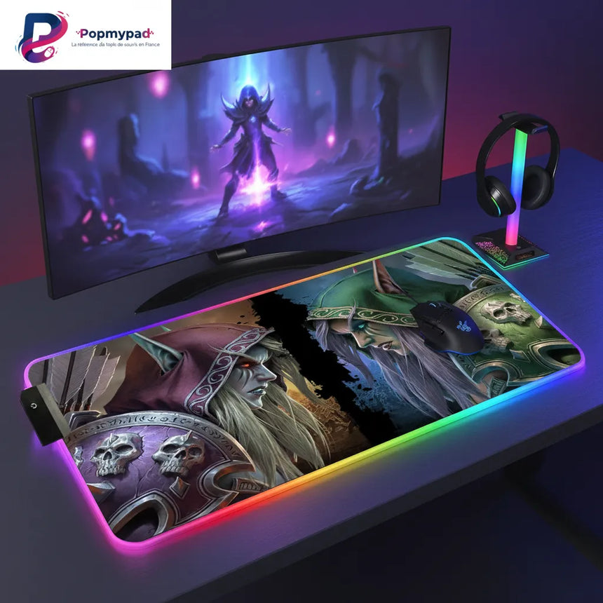 Tapis de souris Gaming RGB - World of Warcraft : Sylvanas Edition - Précision Esport XXL