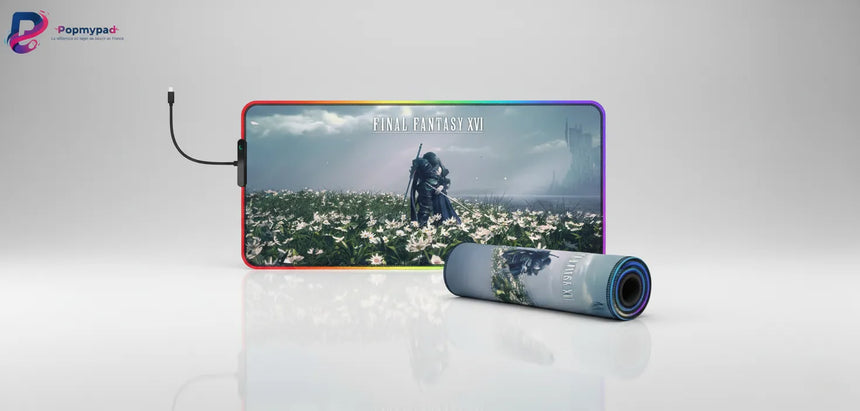 Tapis de souris Gaming RGB Final Fantasy XVI - Édition Valisthea : Précision & Glisse Ultime