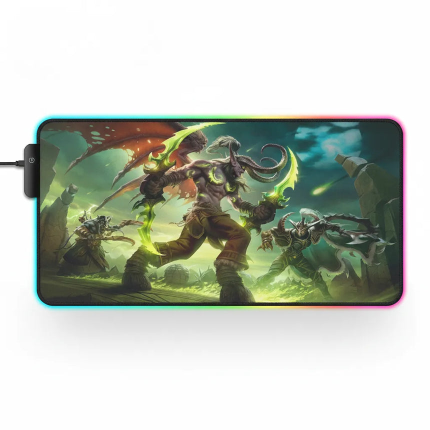 Tapis de souris Gaming RGB Illidan Hurlorage - World of Warcraft Edition