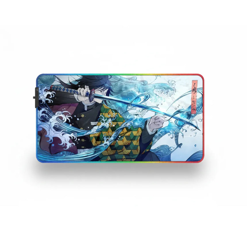 Tapis de souris Gaming RGB — Giyu Tomioka : L'Art du Souffle de l'Eau
