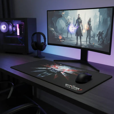 Tapis de souris Gaming The Witcher 3 - Édition Médaillon de l'École du Loup