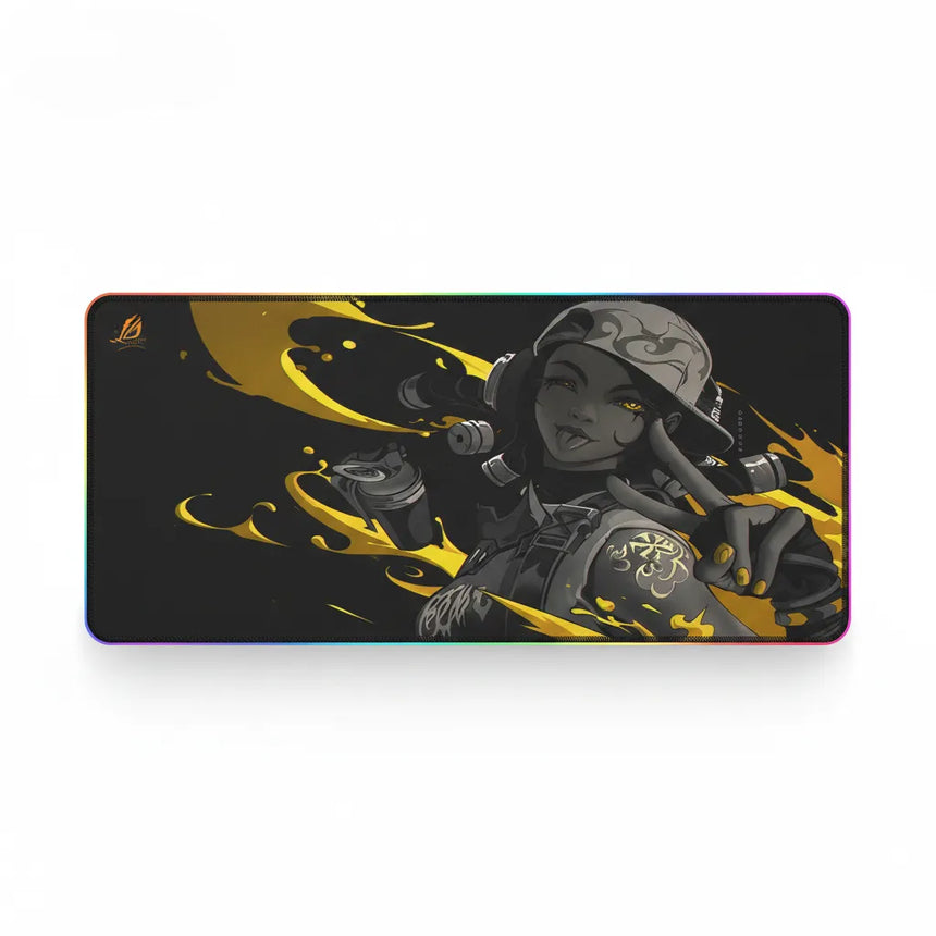 Tapis de souris Gaming Valorant Raze - Édition Limitée Blast Gold XXL RGB