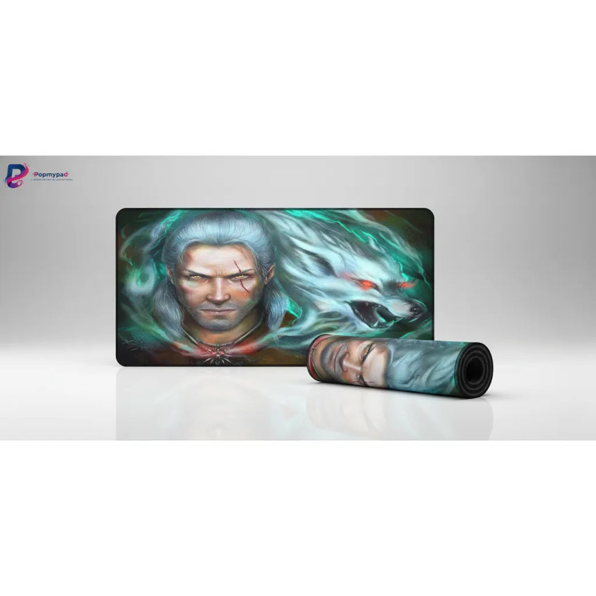 Tapis de souris Gaming XXL - The Witcher Édition White Wolf – Précision & Glisse Ultime