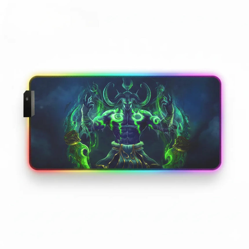 Tapis de souris Gaming XXL RGB – Illidan Stormrage World of Warcraft