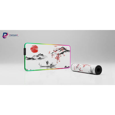 Tapis de souris Japonais RGB — Sérénité du Pêcheur & Sakura