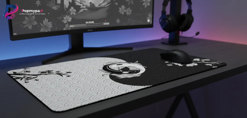 Tapis de souris Japonais Yin-Yang : L'Équilibre Éternel des Carpes Koi
