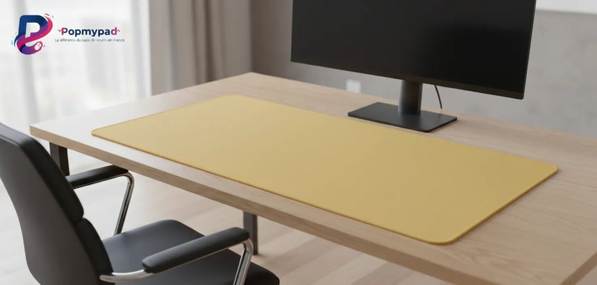 Tapis de souris Jaune Solaire - Design Minimaliste & Précision Premium