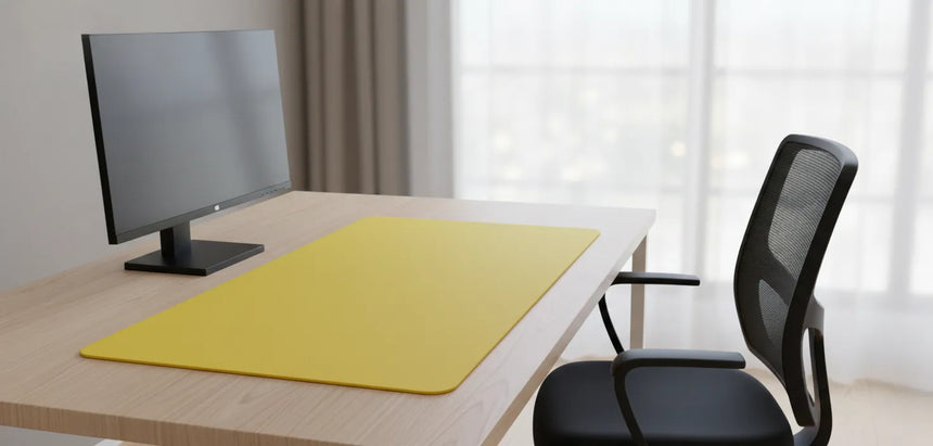 Tapis de souris Jaune Solaire - Design Minimaliste & Précision Premium