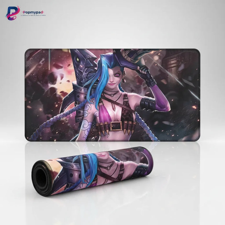 Tapis de souris League of Legends - Edition Jinx : Précision et Chaos XL