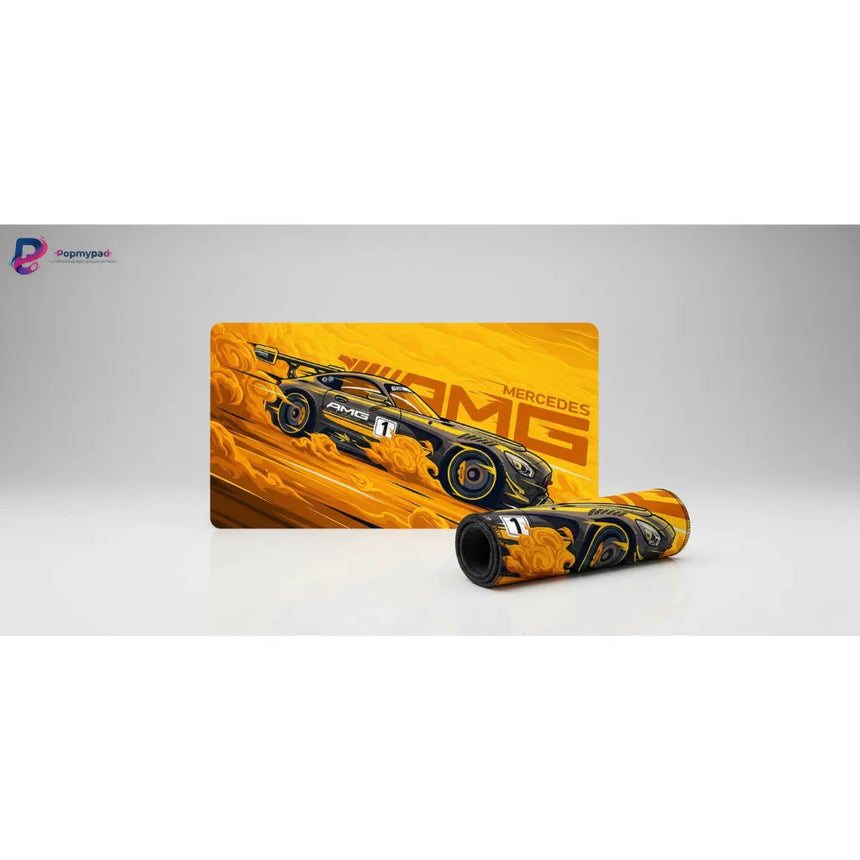 Tapis de souris Mercedes-AMG – Édition Performance & Drift Jaune