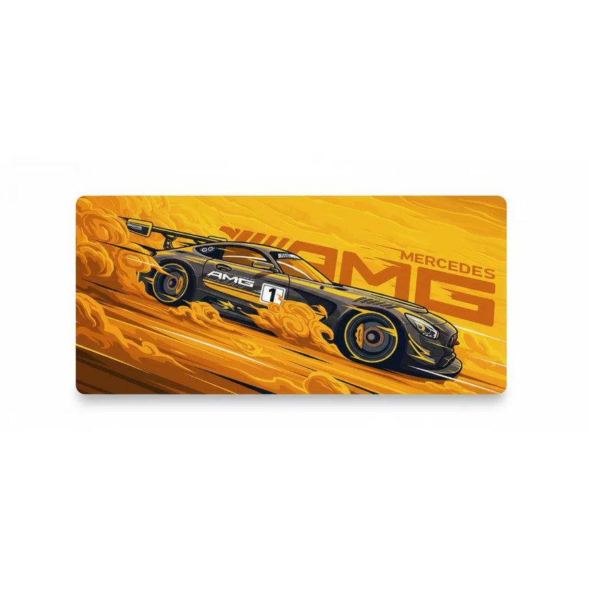 Tapis de souris Mercedes-AMG – Édition Performance & Drift Jaune
