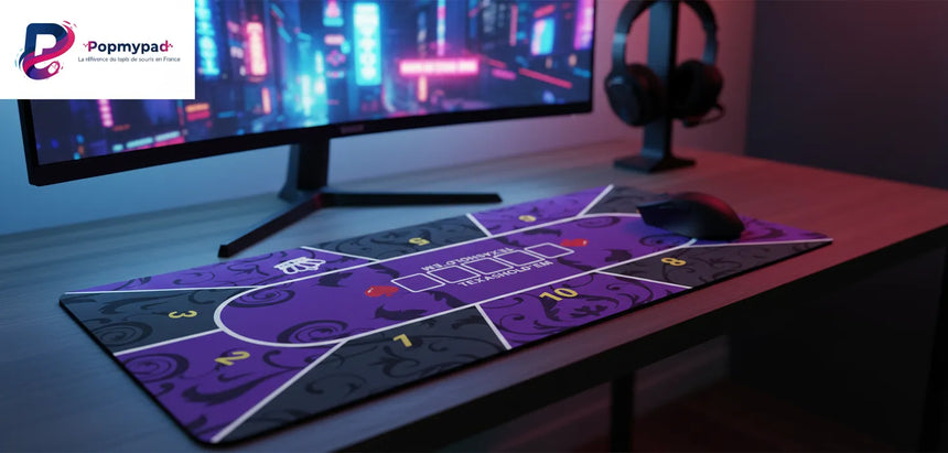 Tapis de souris Poker - Édition Texas Hold'em "Royal Purple"