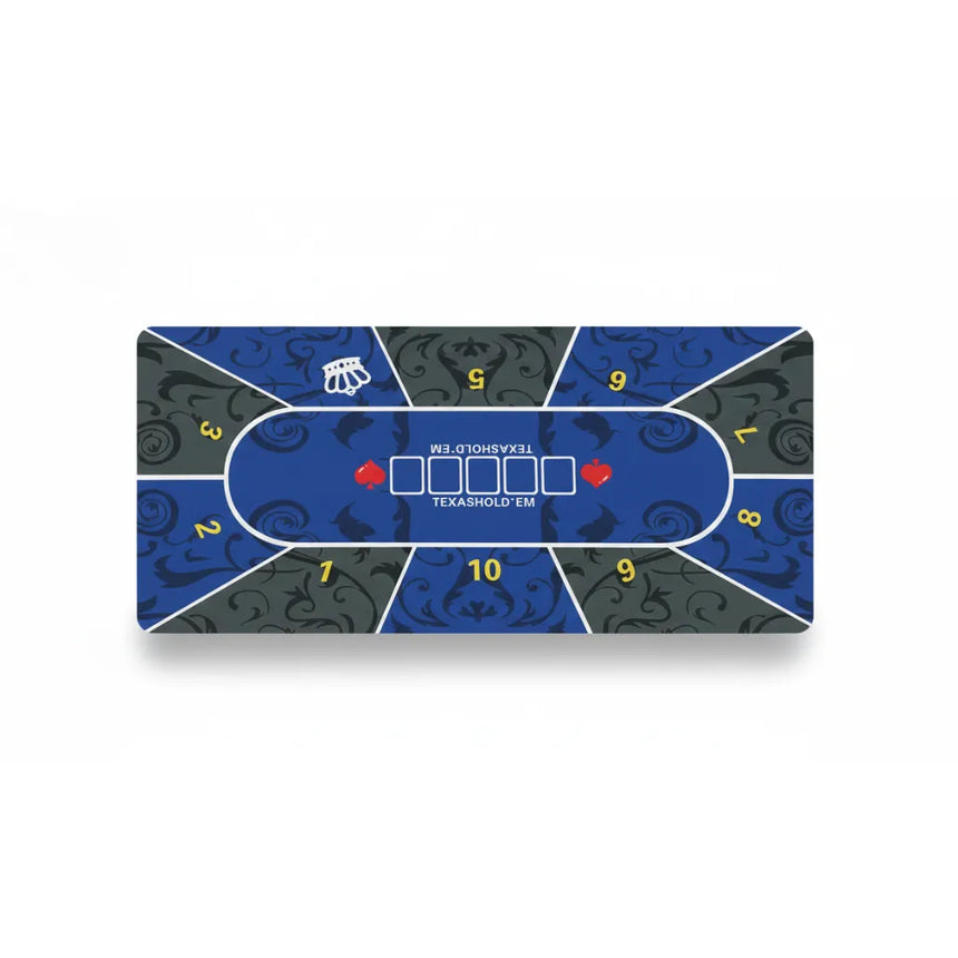 Tapis de souris Poker Texas Hold'em - Édition Royale Bleu & Baroque