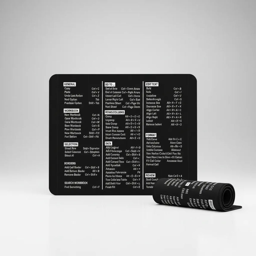 Tapis de souris Productivity "Master Shortcuts" — Design Minimaliste & Zen