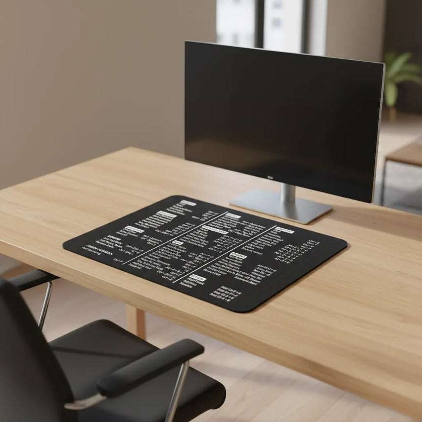 Tapis de souris Productivity "Master Shortcuts" — Design Minimaliste & Zen