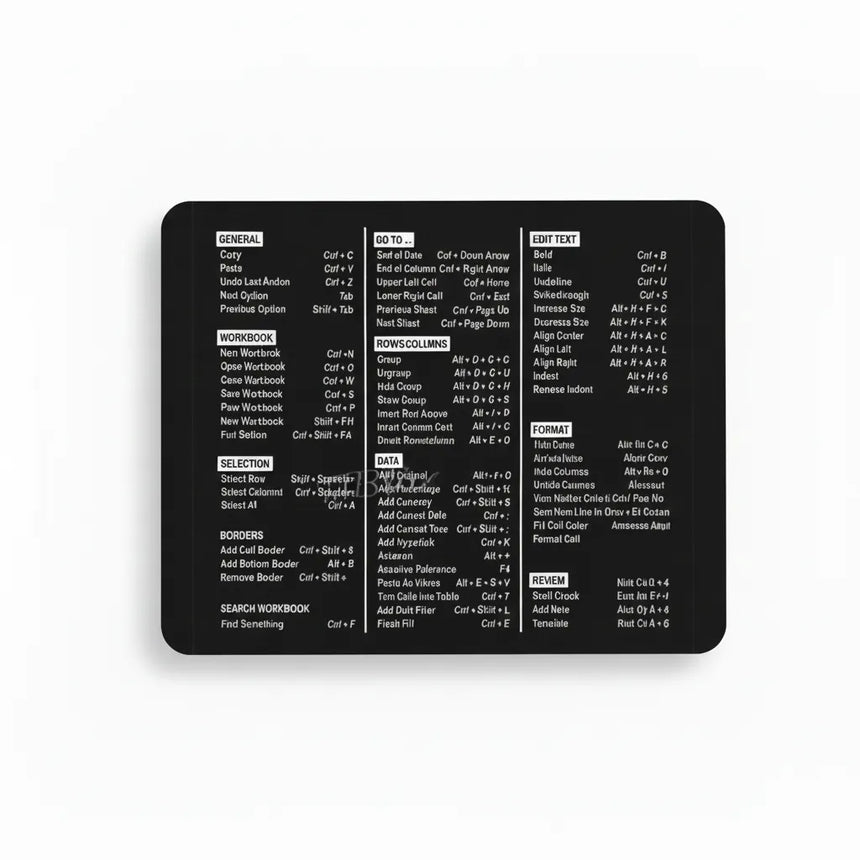 Tapis de souris Productivity "Master Shortcuts" — Design Minimaliste & Zen