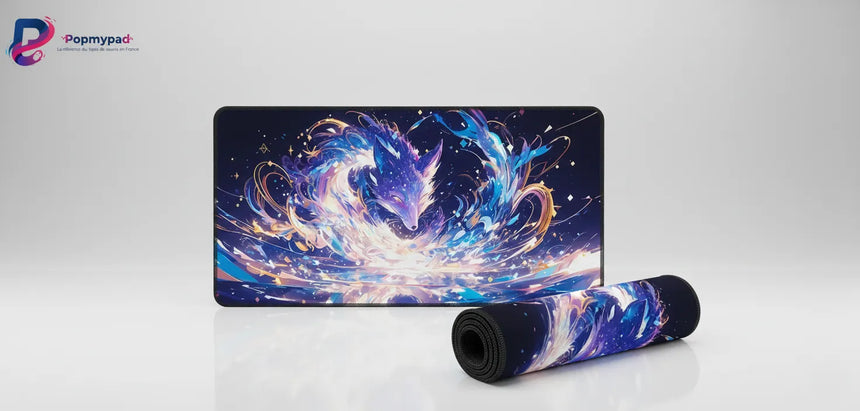 Tapis de souris Renard Astral - Design Cosmique & Zen