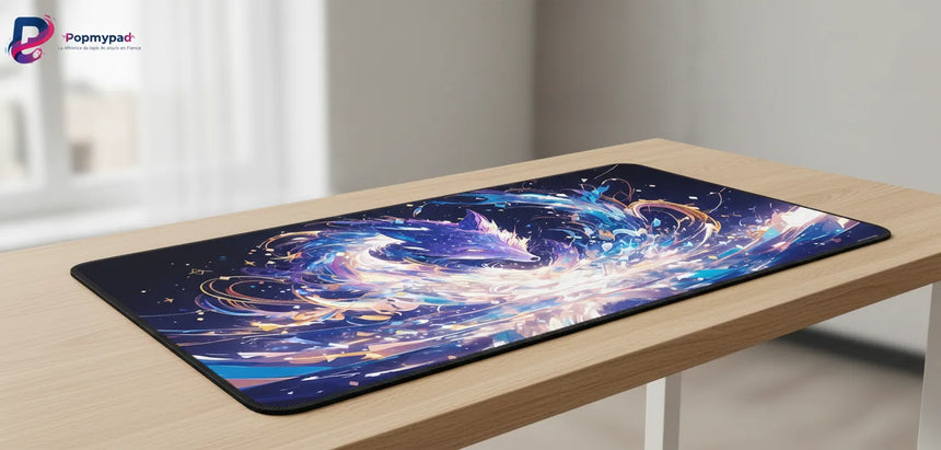 Tapis de souris Renard Astral - Design Cosmique & Zen