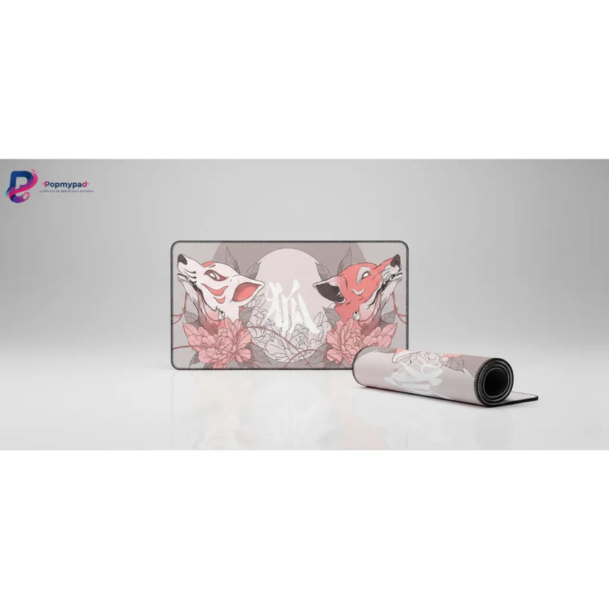 Tapis de souris "Sérénité du Kitsune" – Design Japonais Zen & Minimaliste