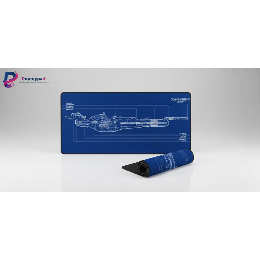Tapis de souris Star Trek - Design Blueprint Calan Clear Exbrosv