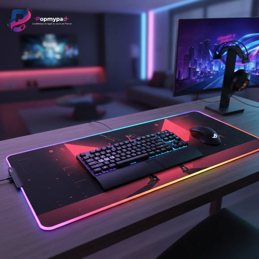 Tapis de souris Valorant - Édition Jett - Précision Speed XXL & RGB