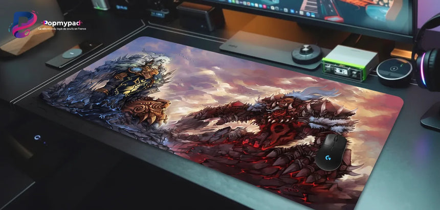 Tapis de souris World of Warcraft - Alliance vs Horde : Le Duel des Titans (Format XXL)