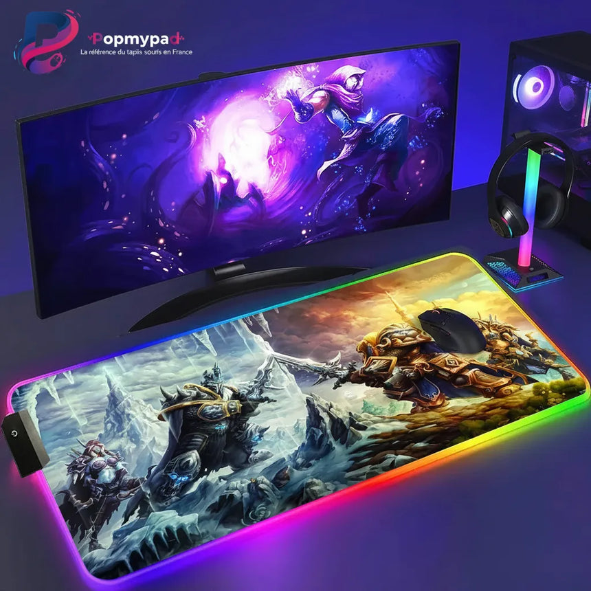 Tapis de souris World of Warcraft RGB – Édition Duel Légendaire Azeroth