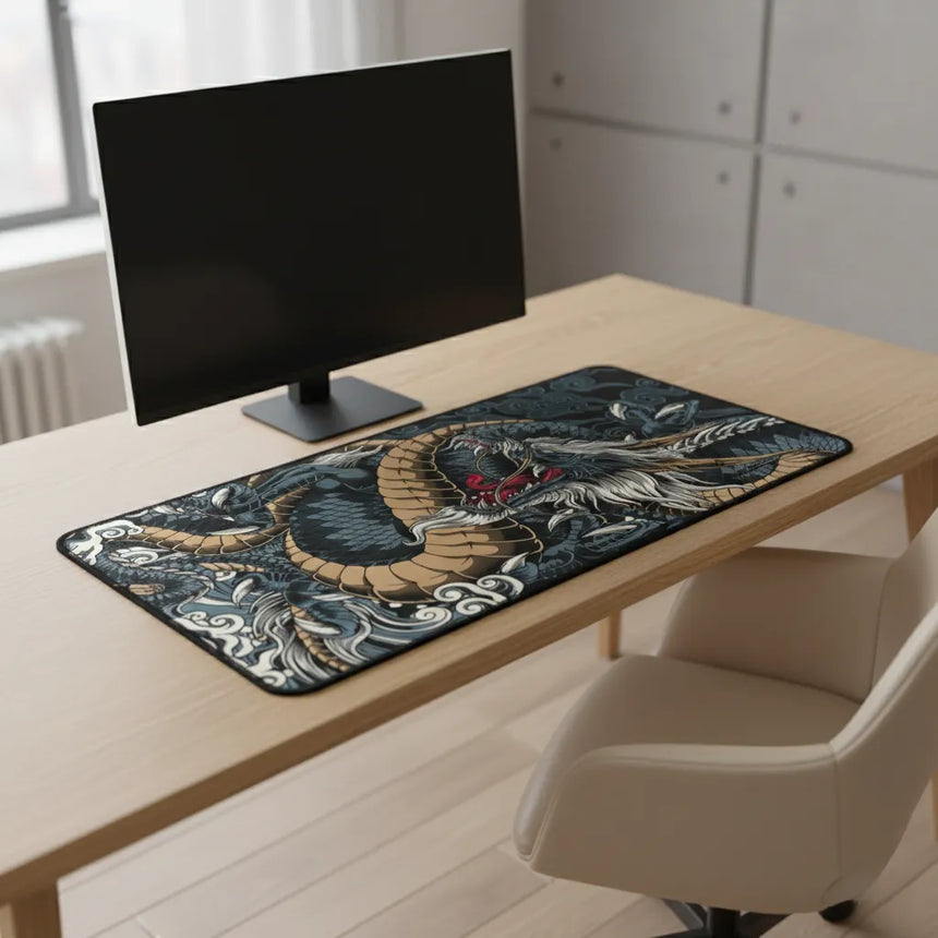 Tapis de souris XXL Dragon Japonais - Style Irezumi Traditionnel