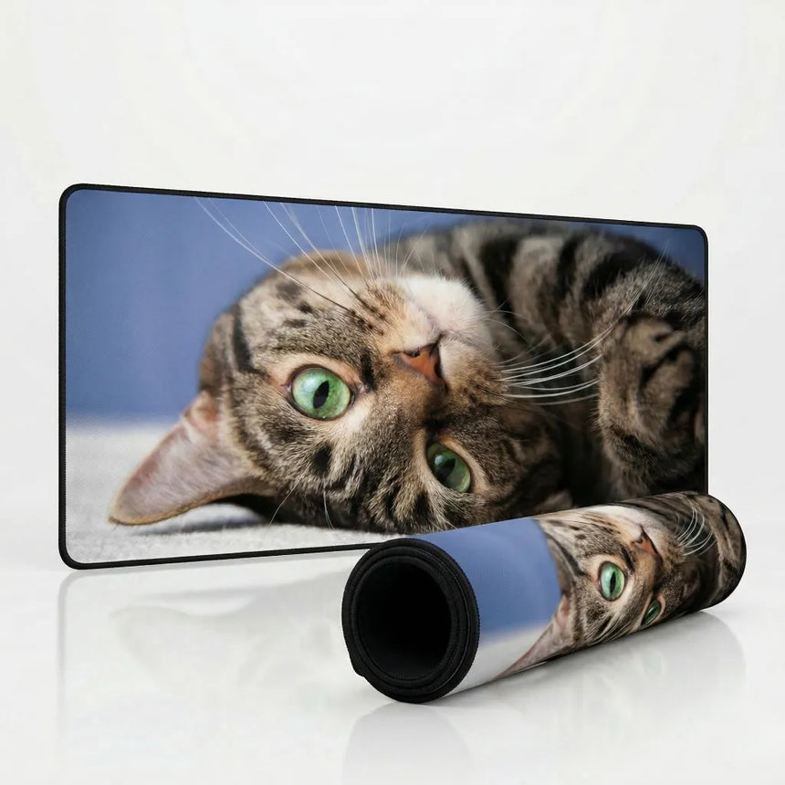 Tapis de souris XXL "Regard Félin" — Édition Collector Hyper-Réaliste