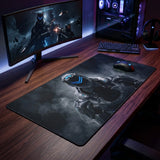 PopMyPad - Tapis de Souris Gamer Performance - XXL Deskmat - Cyborg Noir et Bleu Néon