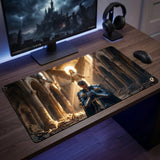 PopMyPad - Tapis de Souris Gamer XXL - Édition Chevalier & Ange Divin